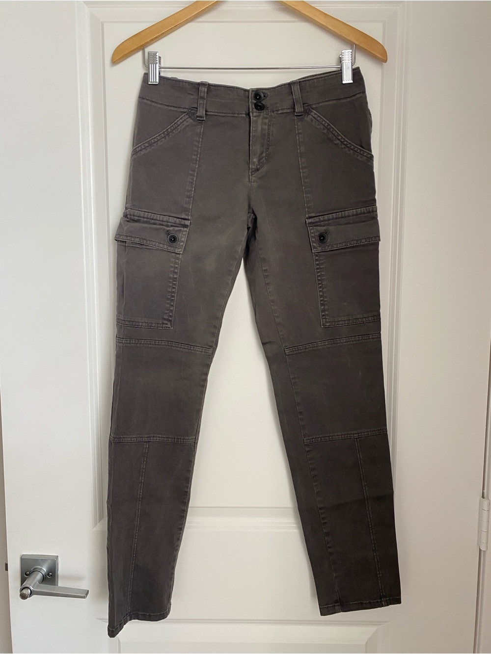 Banana Republic Charcoal Gray Cargo Pants with Utility Pockets
